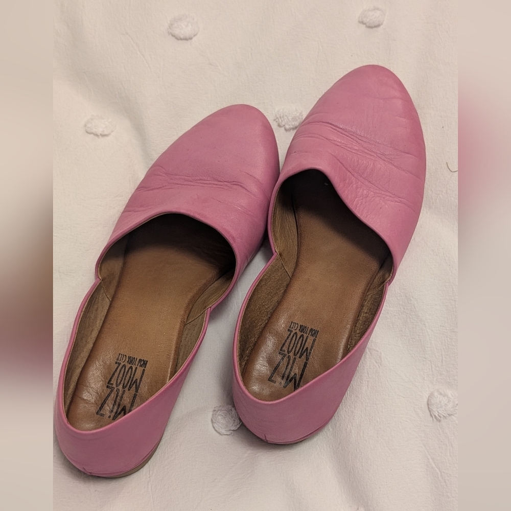 Miz Mooz Women's Pink Leather Loafers - Picture 7 of 8